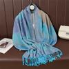 Paisley Pashmina Shawl Scarf Women Jacquard Cashew Printed Scarves Flowers Borders Female Tassel Blanket Wraps Ethnic Shawls