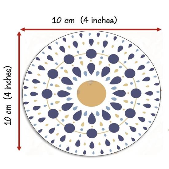 Sada 6 krásných dřevěných podtácků se stojanem, designová sada čajových tácků vhodná pro darování, použití na čajové šálky, hrnky na kávu a sklenice