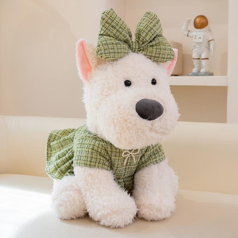 

Юбка с цветочным принтом Плюшевая кукла Вест-хайленд-уайт-терьер Сидящий Щенок-каракули Игрушка Подарок на День защиты детей Детский Домашний питомец Собака 25cm зелёный