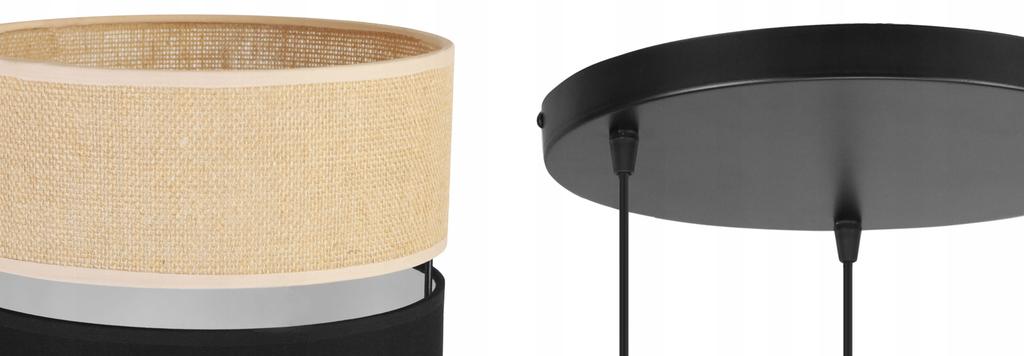 Hanging Lamp, Ceiling Chandelier, Lampshade 20Cm, Black