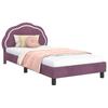 Kids Bed Frame with Headboard Purple 80 X 200 Cm Velvet