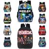 Roblox Double Layer Waterproof Backpack With Floral Print For Kids Perfect For School And Travel