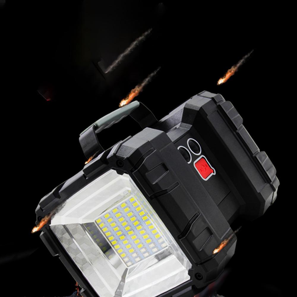XHP70 Superhelle Doppelkopf-Taschenlampe 200W Wiederaufladbare LED-Taschenlampe Wasserdichte Handheld-Arbeitsleuchte Scheinwerfer Camping