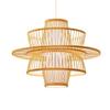 Controlled Easy Indoor Lighting  Power Home Decoration Vintage Scandinavian Dining Wooden Bamboo Wicker Rattan Pendant Light