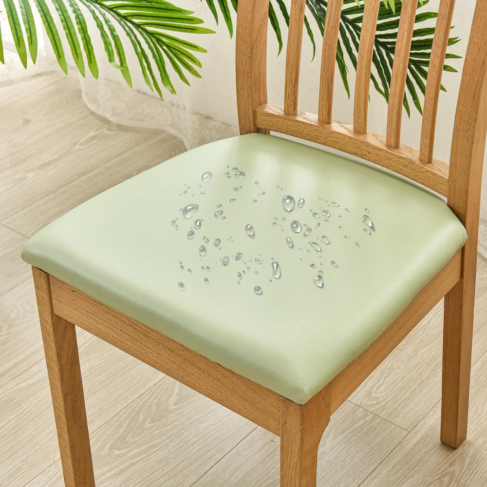 Pu Waterproof, Square Cushion Package Chair Cover, Chair Seat Cover, Chair Cover, Leather Hotel Chair Protective Cover Home