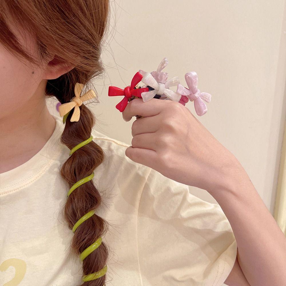 

Hair Bands Bow Hair Rope Elastic Telephone Line Hair Rope Telephone Cord Hair Ring Children