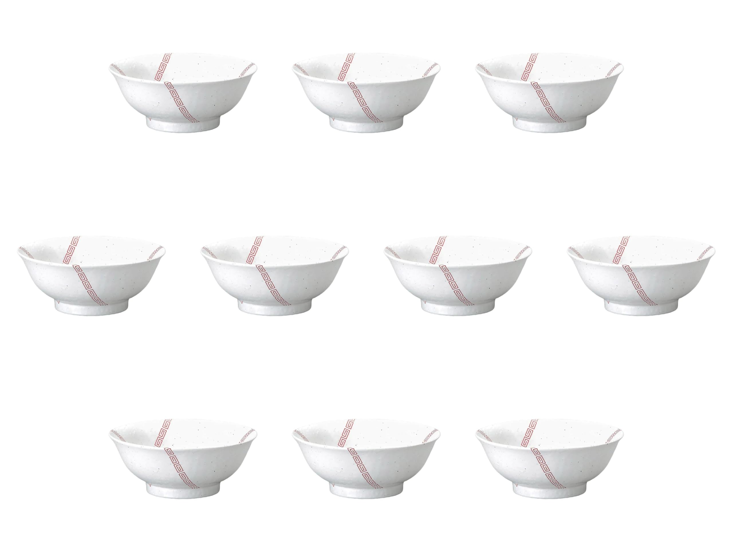 

Set of 10 Kohiki Suehiro Kaminarimon Bowls x Ramen Bowls by Setomonohonpo 6.8cm High-Based [21 8.2cm]