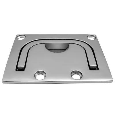 High Quality 316 Stainless Steel Handle Boat Pull 76*58mm Square Deck Hatches Handle Boat Accessories for Boat Marine Locker