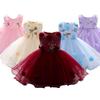 Chic Princess Birthday Dress: Fluffy Tulle, Bow, and Appliqué Design for Girls