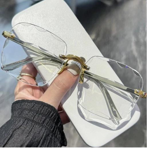 Square Sunglasses Woman Fashion Rimless Gradient Sun Glasses Brand Designer Sun Glasses for Women