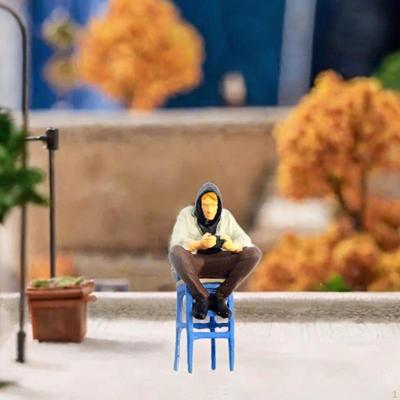 1/64 Scale Figures Men Model Ornament DIY Projects Accessory Tiny People Painted