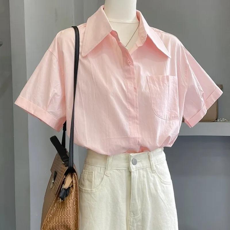 

Women s V Neck Embroidered Linen Blouse Casual 3/4 Sleeve Loose Fit Top Cardigans S рожевий