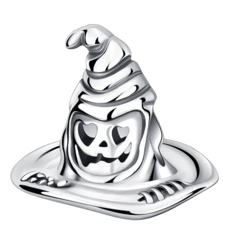Funny Halloween Charm Bead Charms copper Pumpkin Ghost Witch Magic Hat Pendant Bead Compatible With Authentic Bracelets Necklaces Do It Yourself Jewel