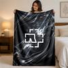 Rammstein Print Flannel Blanket Cozy Lightweight Plush Throw Blanket For Bed Sofa Household Use