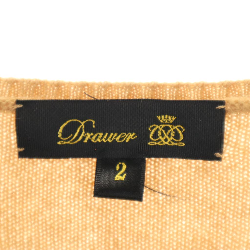 Drawer Cashmere 100% Long Sleeve V Neck Sweater 2 Beige Knit Women Used