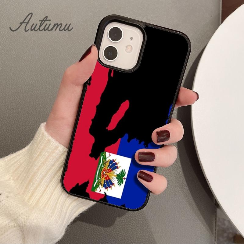 Haiti Haitian Flag Phone Case for iPhone 11 12 13 14 Pro Max mini X XR XS SE 2020 5s 6S 7 8 Plus Samsung Galaxy S21 S22 shell