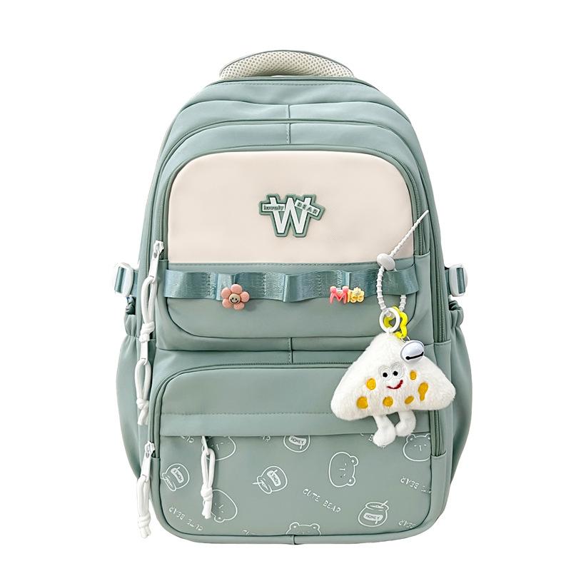 Schoolbag Cute Girl Backpack Leisure Travel Large Capacity Backpack High Value Commuting Tutoring Junior High School Student Schoolbag