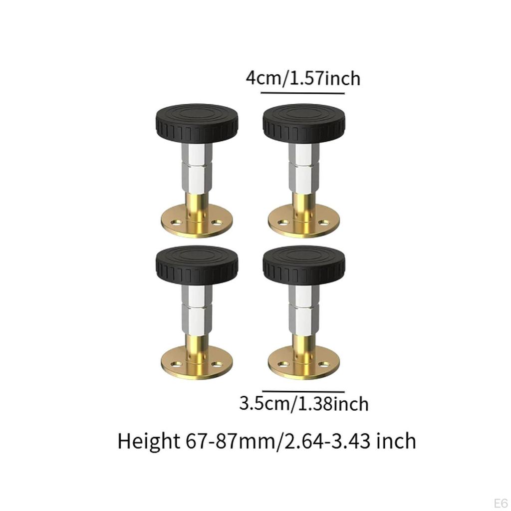 4 Pieces Headboard Stoppers Bed Frame Holder Adjustable Height Stabilizers for Cabinets