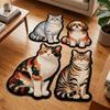2D Flat Animal Doormat Special-shaped Room Floor Rug New Cat Carpet  Bedroom Living Room Decor