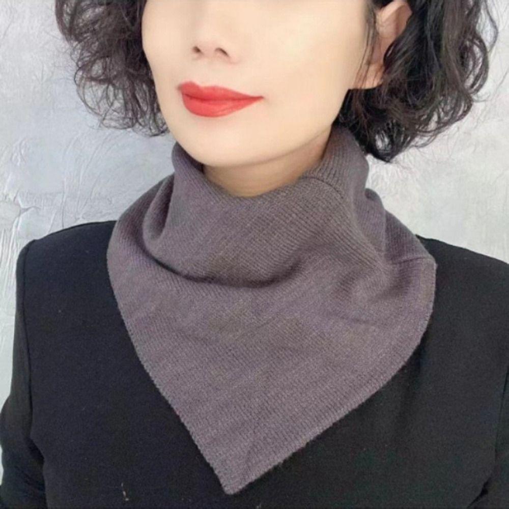 Windproof Knitting Triangle Scarf Thickening Winter Scarves Men Women Scarf Snood Cowl Tube Unisex