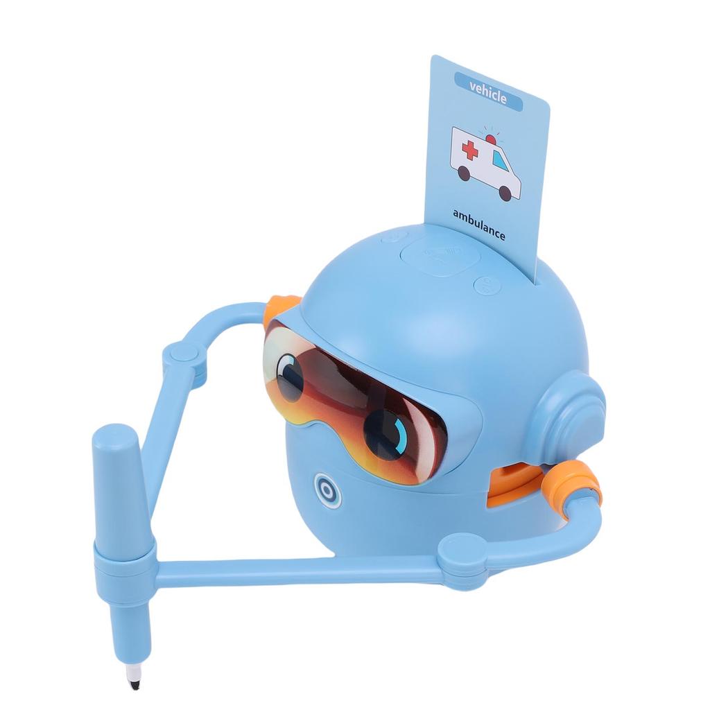 Intelligentes, automatisches Zeichenroboter-Spielzeug, lustige Musik-Lernmaschine mit 100 Karten und 14 bunten Stiften