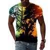 Letní Nové 3D Vzor Moře Mraků pánské tričko Módní Ležérní Potisk Trendová trička Osobnostní Pohledná grafická trička