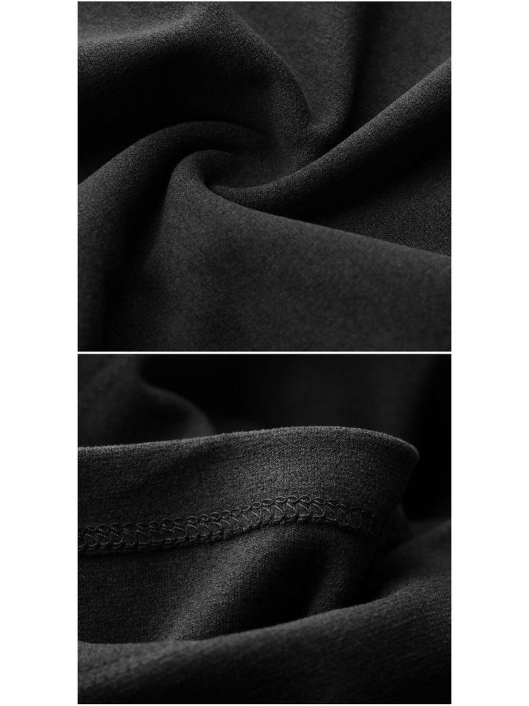 Unisex Slim Fit Halbrollkragen Fleece Langarmshirt für Herbst und Winter