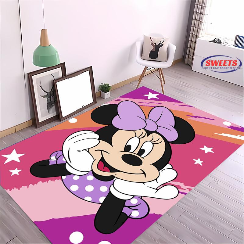New To Disney Mickey Mouse Carpet! Bedroom Living Room Bed Mat, Non-slip Exquisite Home Decor, Durable Machine Washable Rug Gift