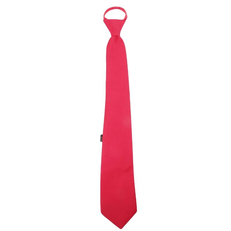 Pre-tied Zipper Tie Neck Mens Skinny 5cm Zipper Neckties Red Black Blue Solid Color Slim Narrow Entertainment Party