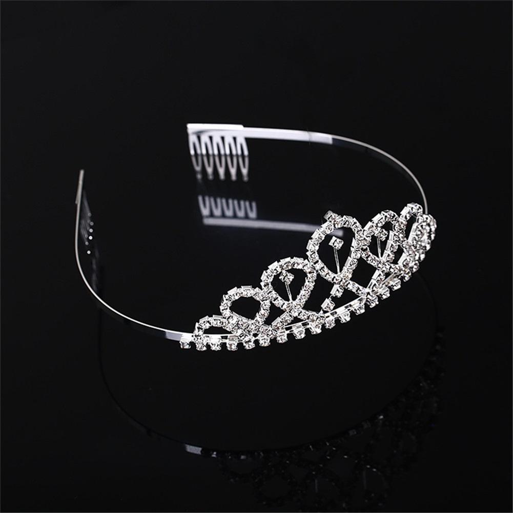 Tiara de cristal cu coroană de mireasă prințesă, accesorii pentru păr, bijuterii pentru mireasă