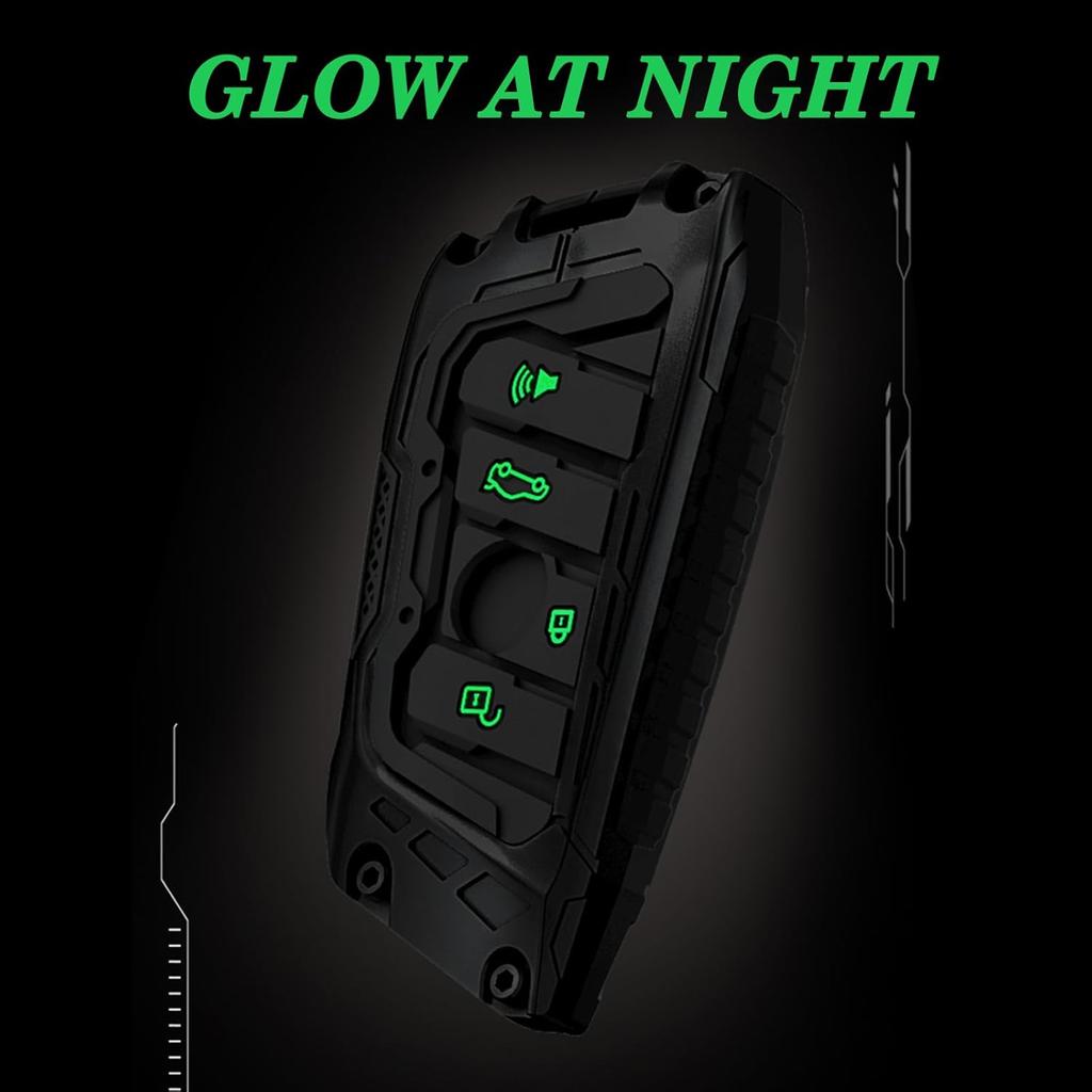 Key Fob Cover For BMW With Keychain, Key Fob Case Compatible With BMW 2 3 4 5 6 7 Series X1 X2 X3 X5 X6 Accessories (A Model-Black)