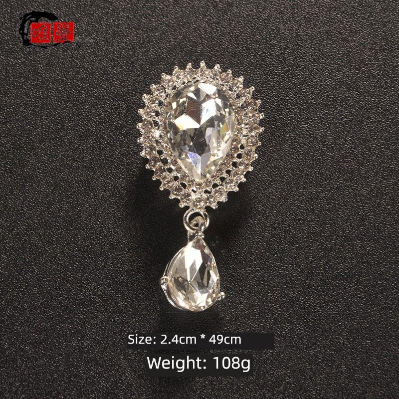 

Exaggerated Crystal Wings Fashion Vintage Fixed Brooch XD8234 Silver