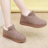 Winter Lazy Flat-bottomed Beijing Cotton Shoes Cotton Shoes Velvet One-pedal Warm and Comfortable Versatile Snow Boots Women