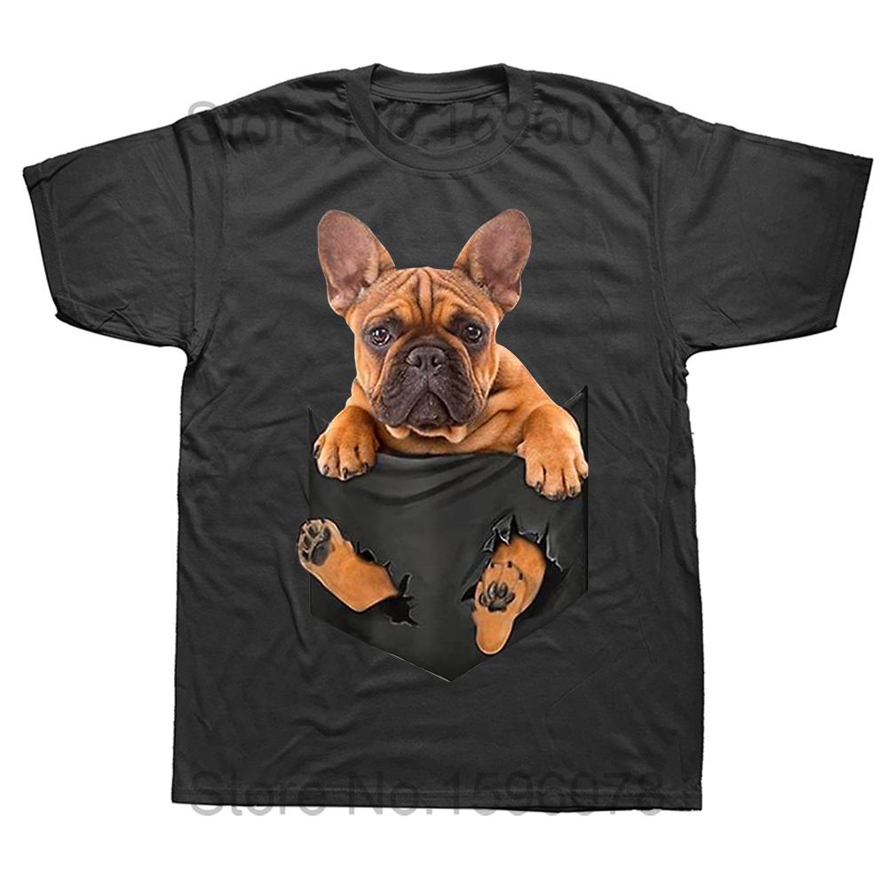 The Dogfather French Bulldog Dad Frenchie Papa T Shirts Graphic Cotton Streetwear Short Sleeve Birthday Gifts Summer T-shirt