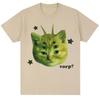 Funny Alien Cat Vorp Meme Graphic Tshirts Unisex Unisex Humor Joke Vintage Tshirt Oversized Cotton Casual Summer Kawaii T Shirts