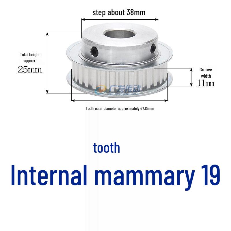 Synchronous Pulley XL, 30 Teeth, BF Type, Groove 11mm, Keyway Bore 5-25mm, Boss with Setscrew