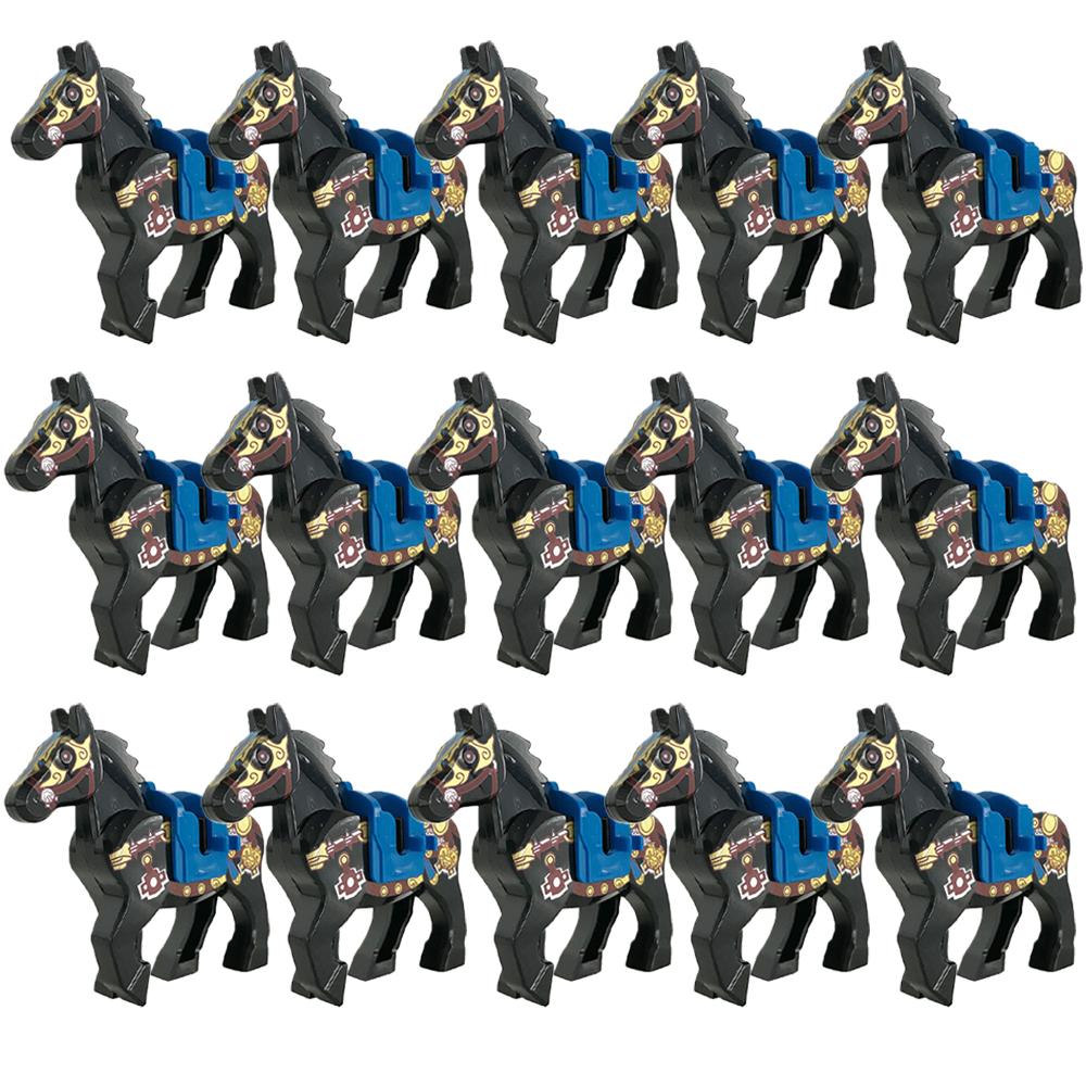 Medieval Zoo Building Blocks Character Accessories Mounts Animals Deer Elephants Camels Wolves Warhorses Bricks Toy Gifts K080