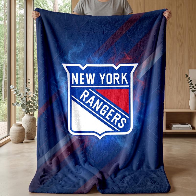 New York Rangers Flanell Fleece Decke Gemütlich Warm Überwurfdecke für Sofa Bett Reisen Ganzjahresnutzung
