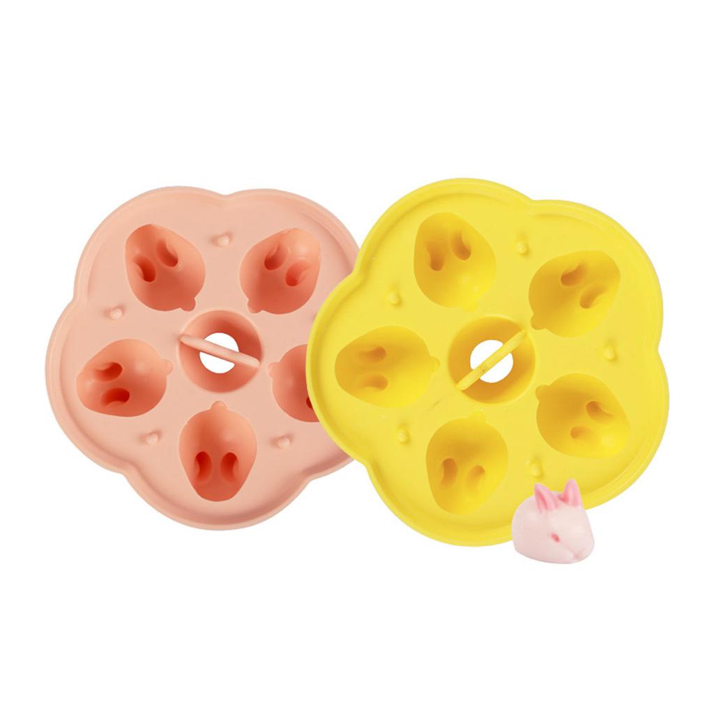 5 Cavity Cartoon Rabbit Shaped Silicone Molds Fondant Mold Cake Decorating Gadget DIY Candy Mousse Dessert Baking Moulds