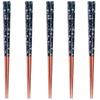 Happy Set of Acrylic Resin and Natural Dishwasher Made In PID6390 J-kitchens Chopsticks, 5, Material Wood, Safe, Japan,