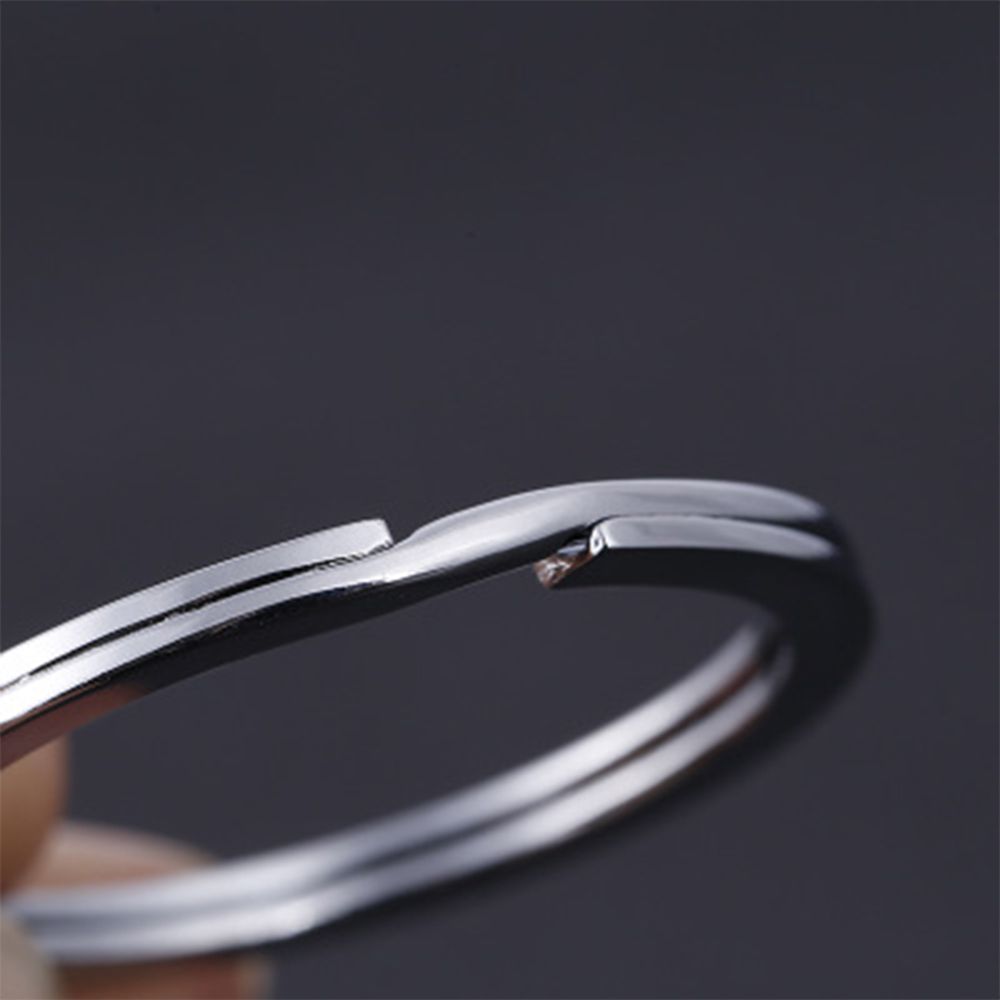 10Pcs/Pack 25/28/30/32mm Clasps Connectors Keychain Chain Loop Stainless Steel Split Key Ring