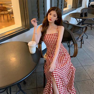 2023 Summer Korean Style Fresh Suspender Dress for Women