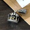 Vintage S925 Sterling Silver Carousel Pendant Necklace - Childhood Amusement Park Charm with Universal Buckle.