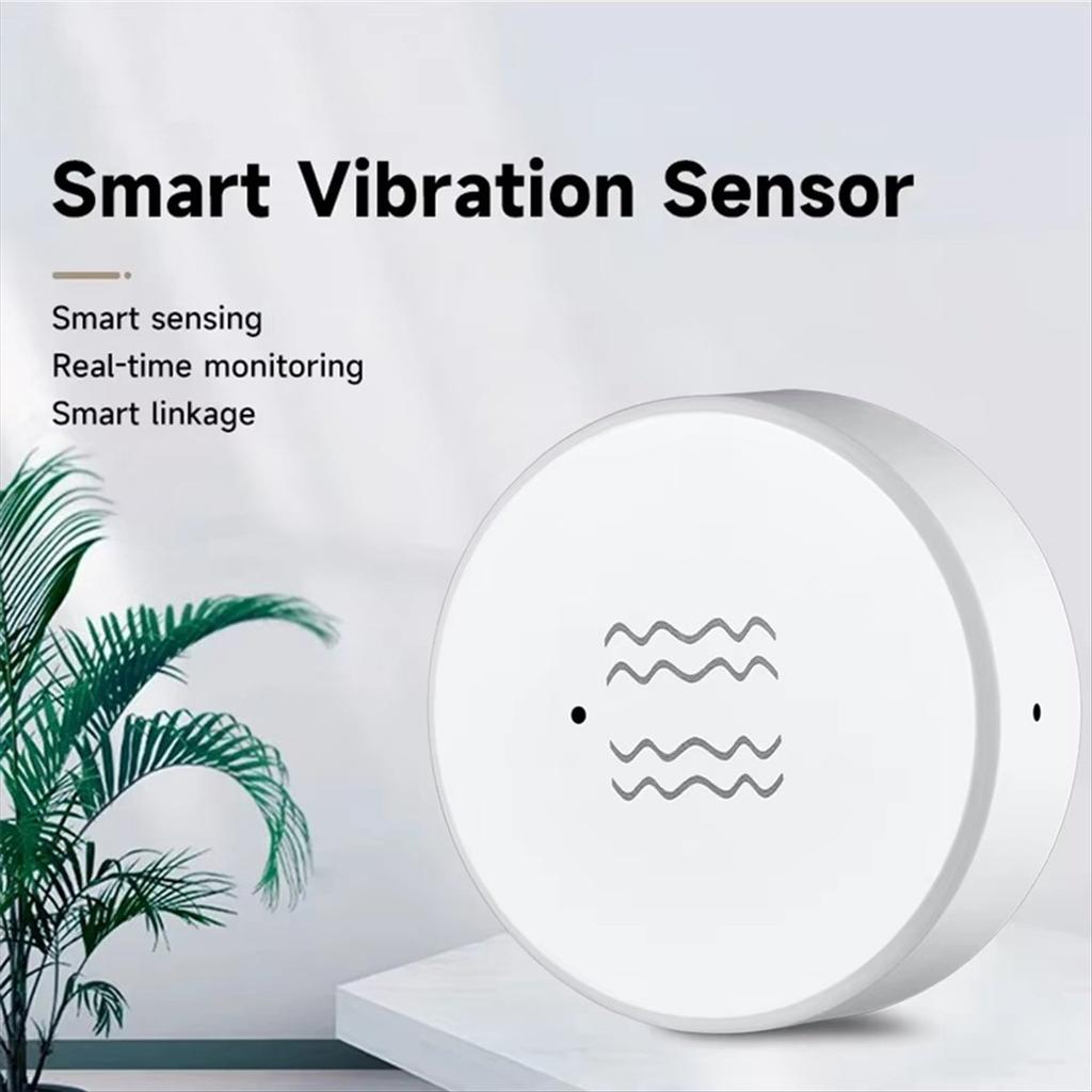4PCS Tuya ZigBee Smart Vibration Sensor Real Time Monitoring Door Window Detection Alarm Smart Home Security System