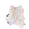 Summer Women’s Loose Knit Wool Sweater - Lightweight Sunscreen Blouse with Round Neck & Long Sleeves
