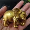 Gold Elephant Statue Sculpture Carved Craft Animal Elephant Figurines Ornament For Home Office Desktop Decoration Garden Statues