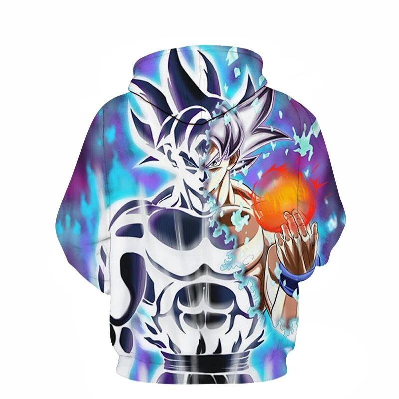 3D Dragon Ball Super Anime Ultra Ösztön Szuper Szaján Goku Nyomtatott Férfi Divat Dragonball Hosszú Ujjú Kapucnis Pulóver Dragon Ball Z Pulóver