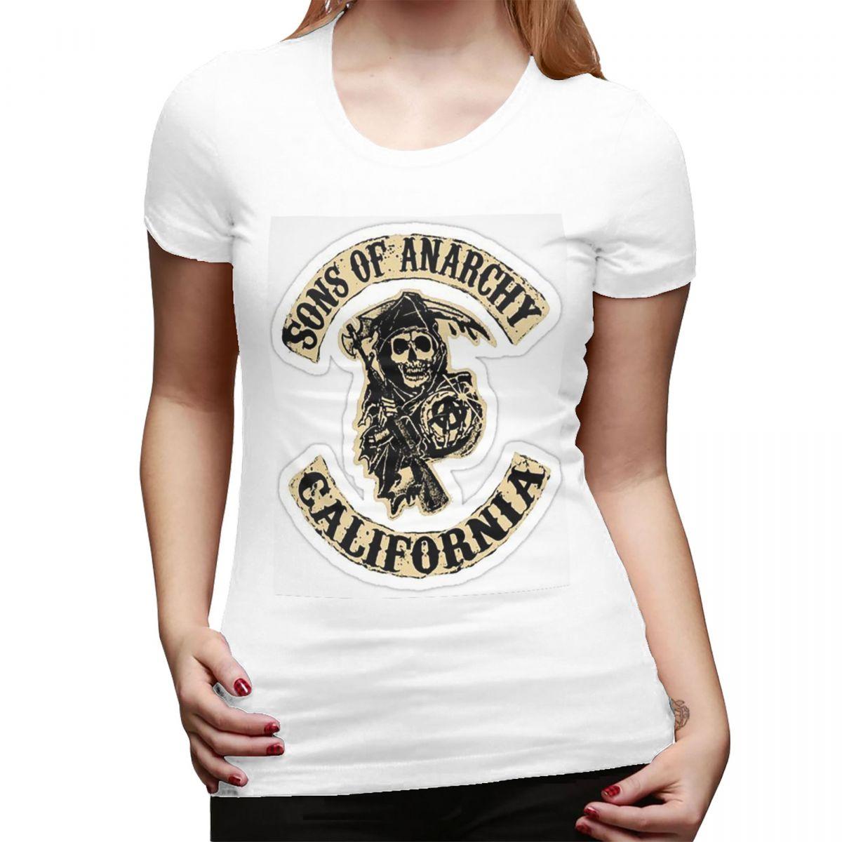 Sons Of Anarchy Samcro Whiskey TShirt for Women ONeck Streetwear T Shirts Womens Tees Short Summer Clothes Tops S