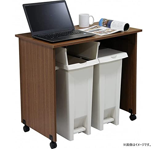 Captain Stag Pedal Pail #70, Double-Door, White, Made In Japan, UY-7058