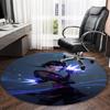 1pz KPop Demon Hunters ZOEY3 Stampa Tappeto Rotondo Sedia Tappeto Rotondo Adatto per Camera da Letto Soggiorno Tappeto Decorativo per la Casa
